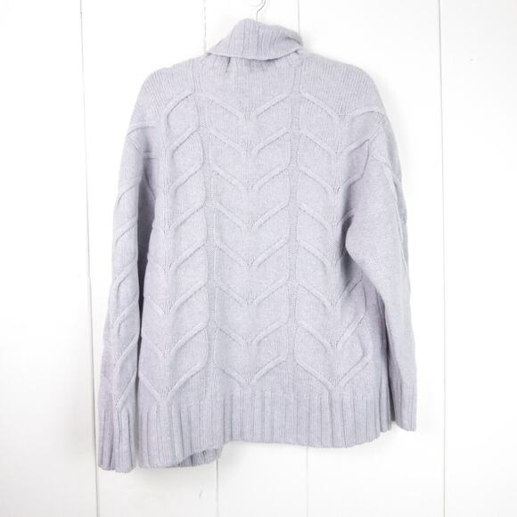 Aritzia Wilfred Merino Wool Sweater SZ L Turtleneck Cable Knit Oversized Soft - Picture 11 of 12